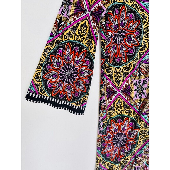 Laundry Shelli Segal Vibrant‎ Medallion Geometric Print Retro Shift Knee dress 8 - Picture 5 of 9